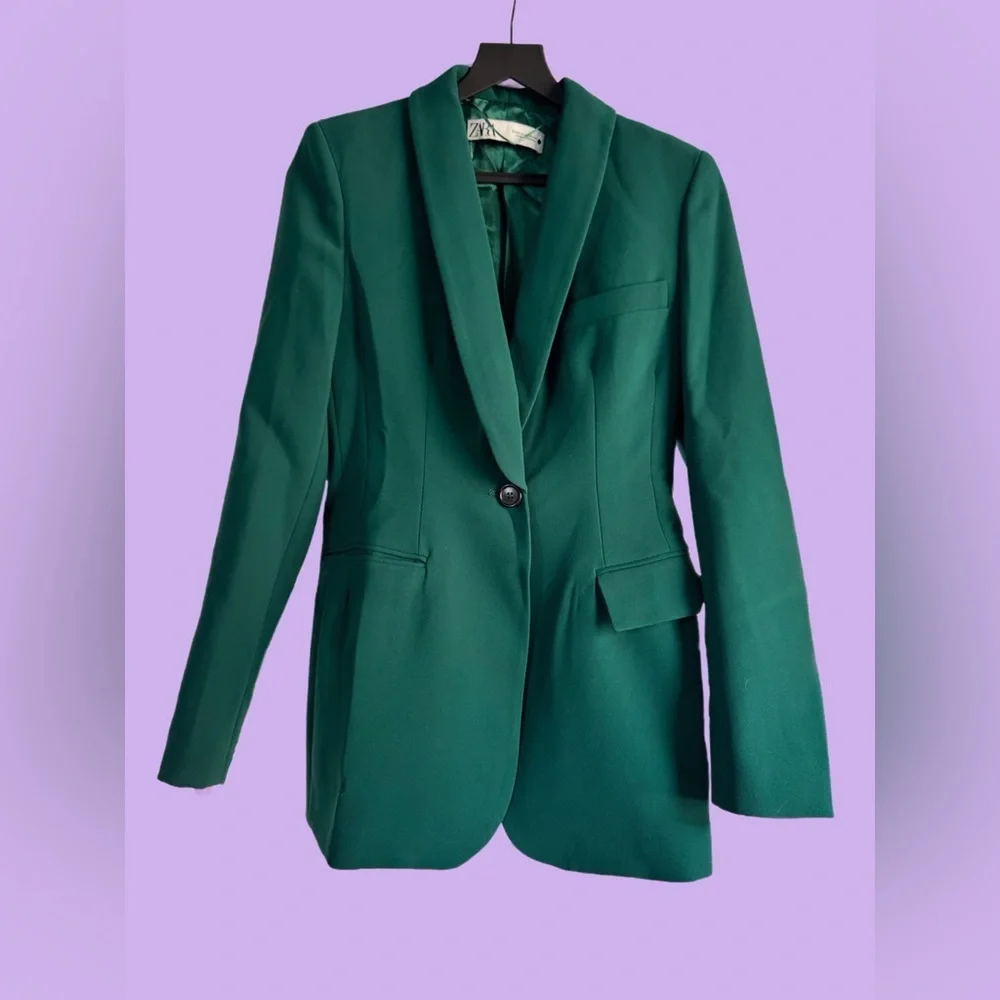 ZARA - Emerald green blazer XS - Picture 4 of 4